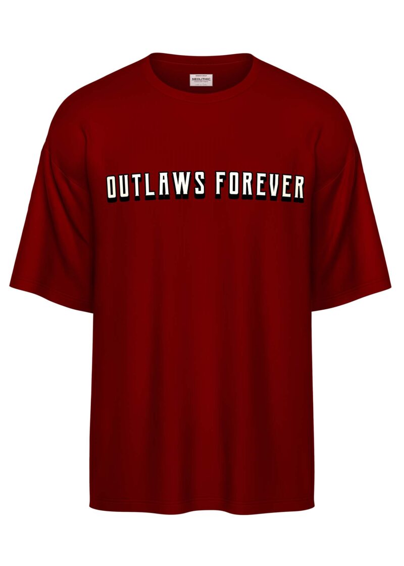 Outlaws Forever Printed Oversized T Shirt - Image 2
