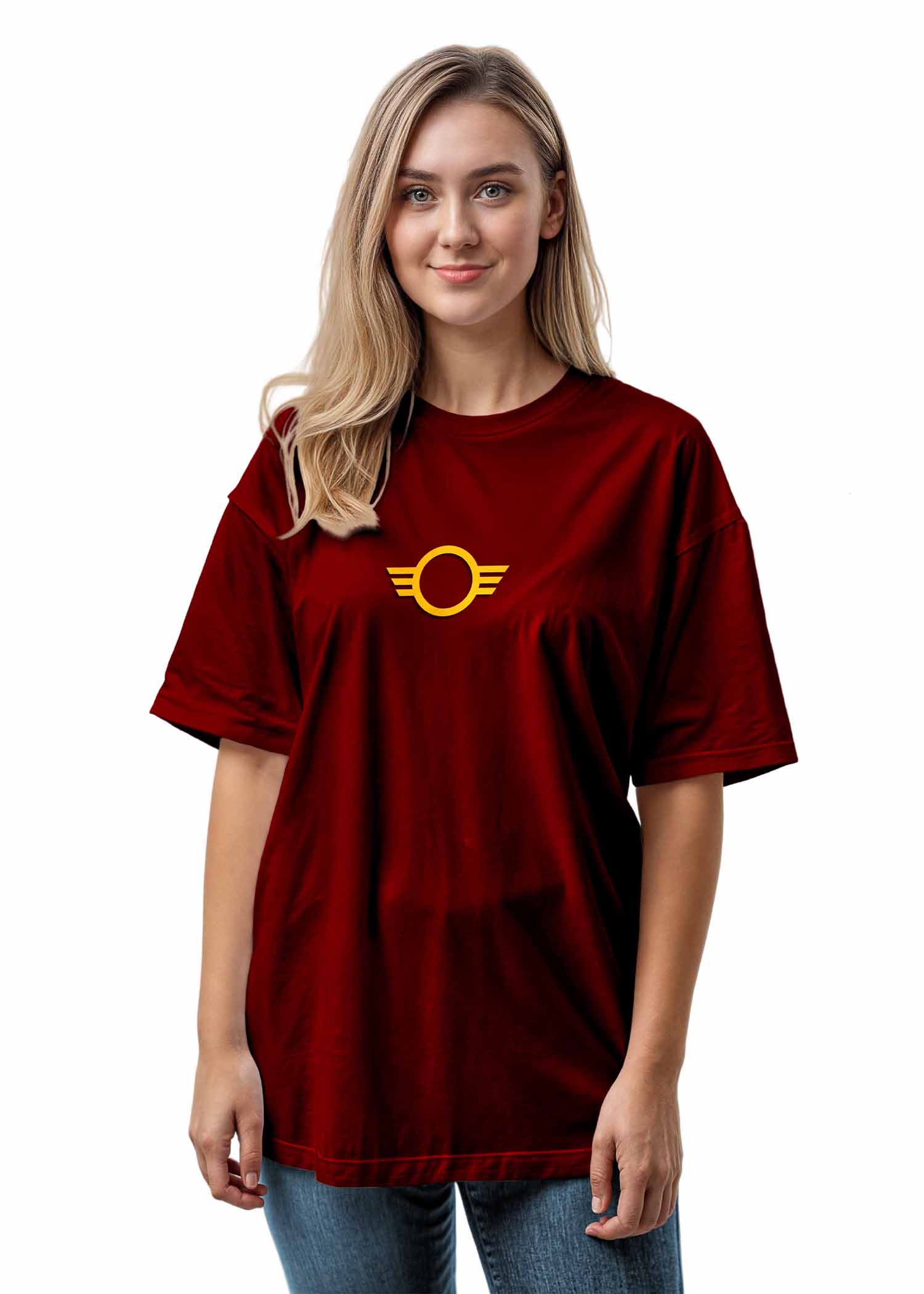 Know Thyself Oversized Maroon T-Shirt