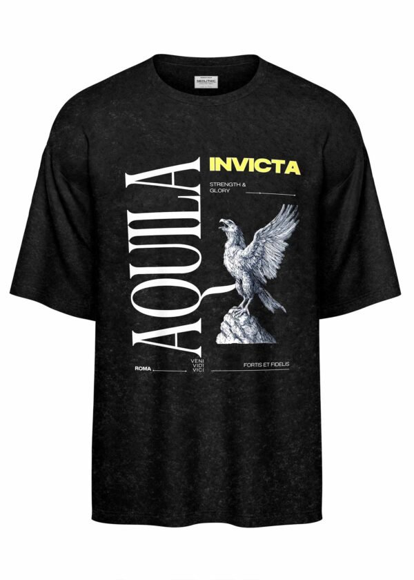 Aquila Invicta – Roman Legionnaire Charcoal T-Shirt - Image 3