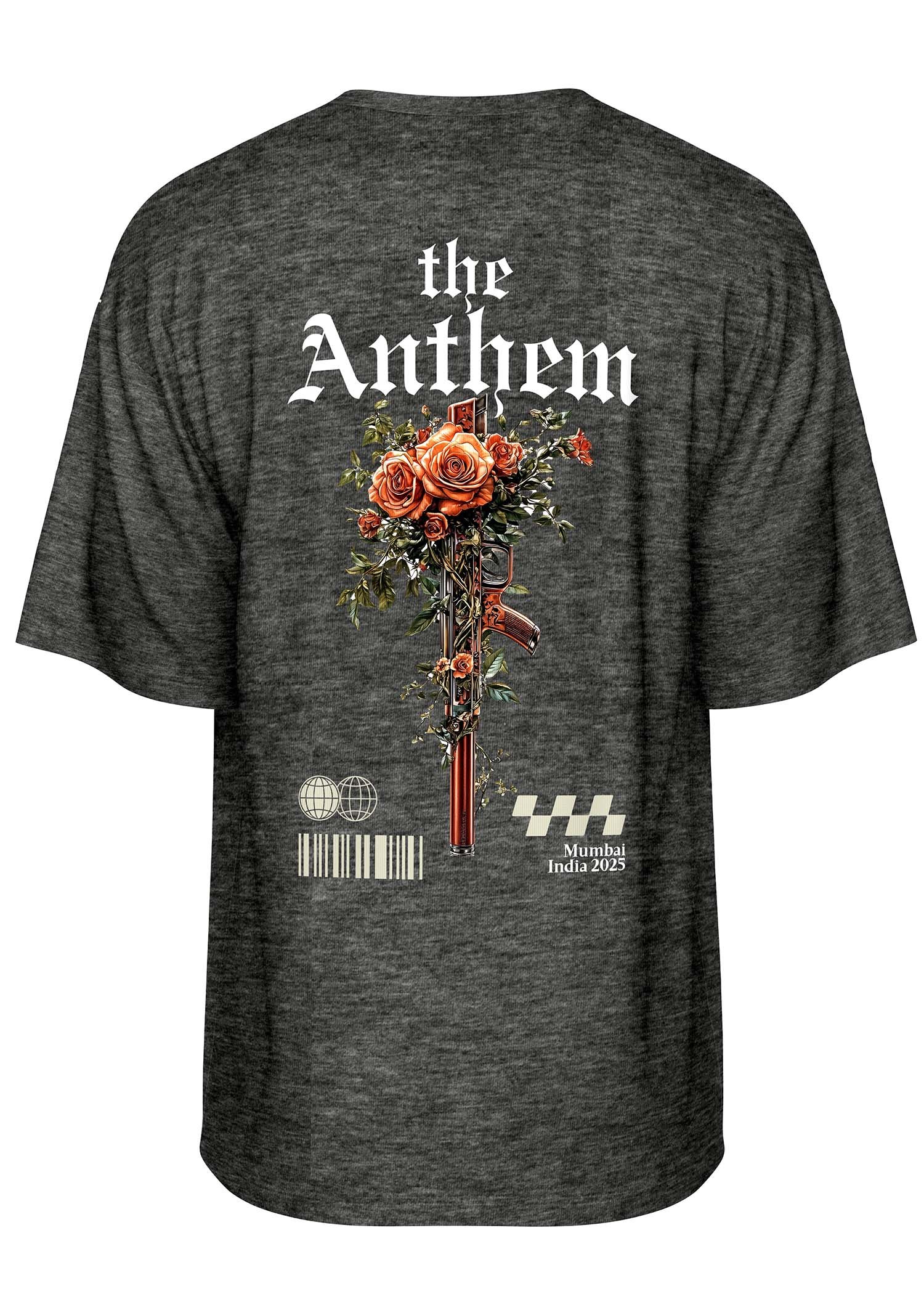 The Anthem x Rock Oversized Tee – Charcoal