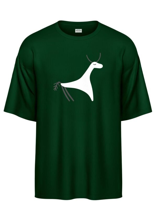 Cave Art Deer Oversized Tee - Image 2