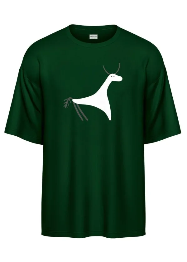 Cave Art Deer Oversized Tee - Image 2