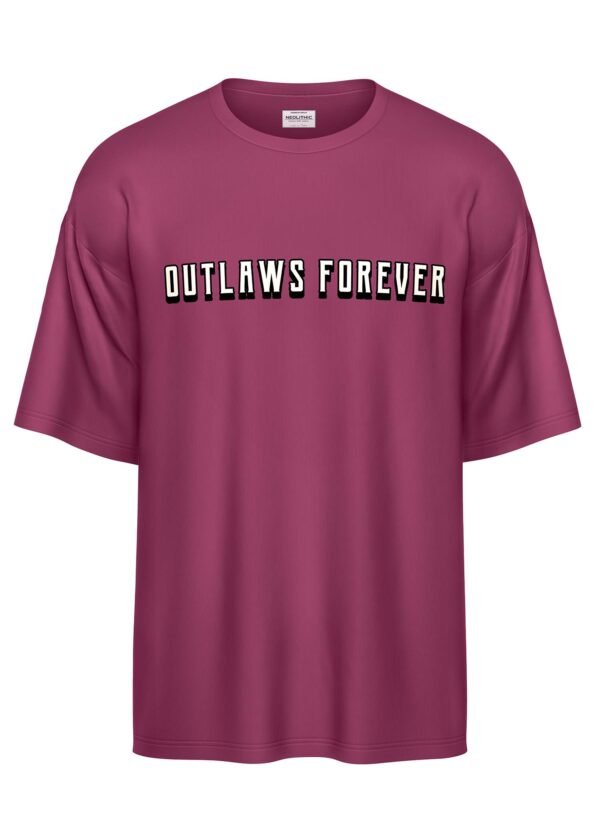 Outlaws Forever Printed Oversized T Shirt - Image 6