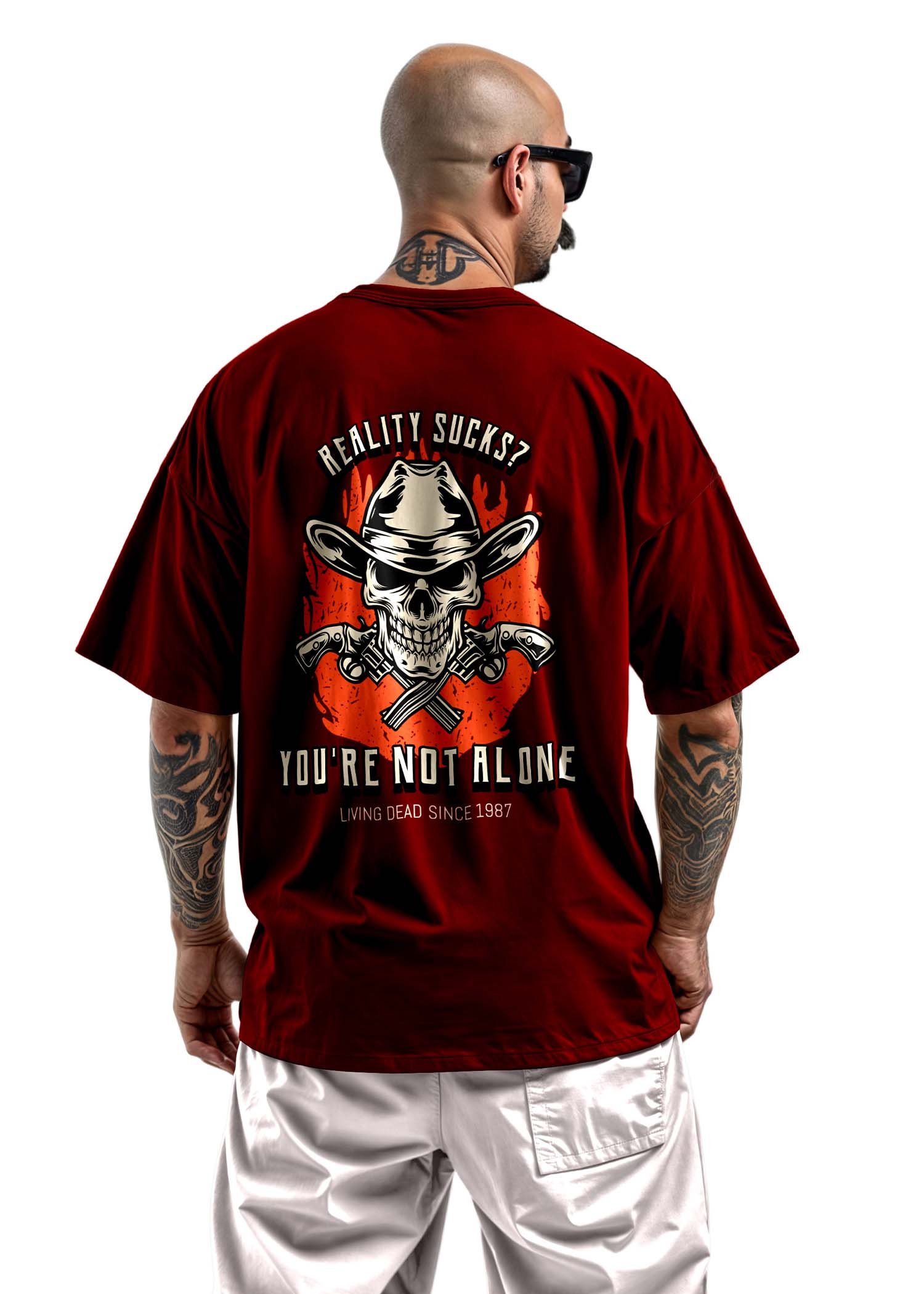 Outlaws Forever Printed Oversized T Shirt