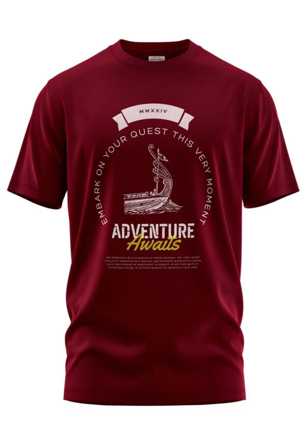 Embark On Your Quest Printed Regular Fit T Shirt