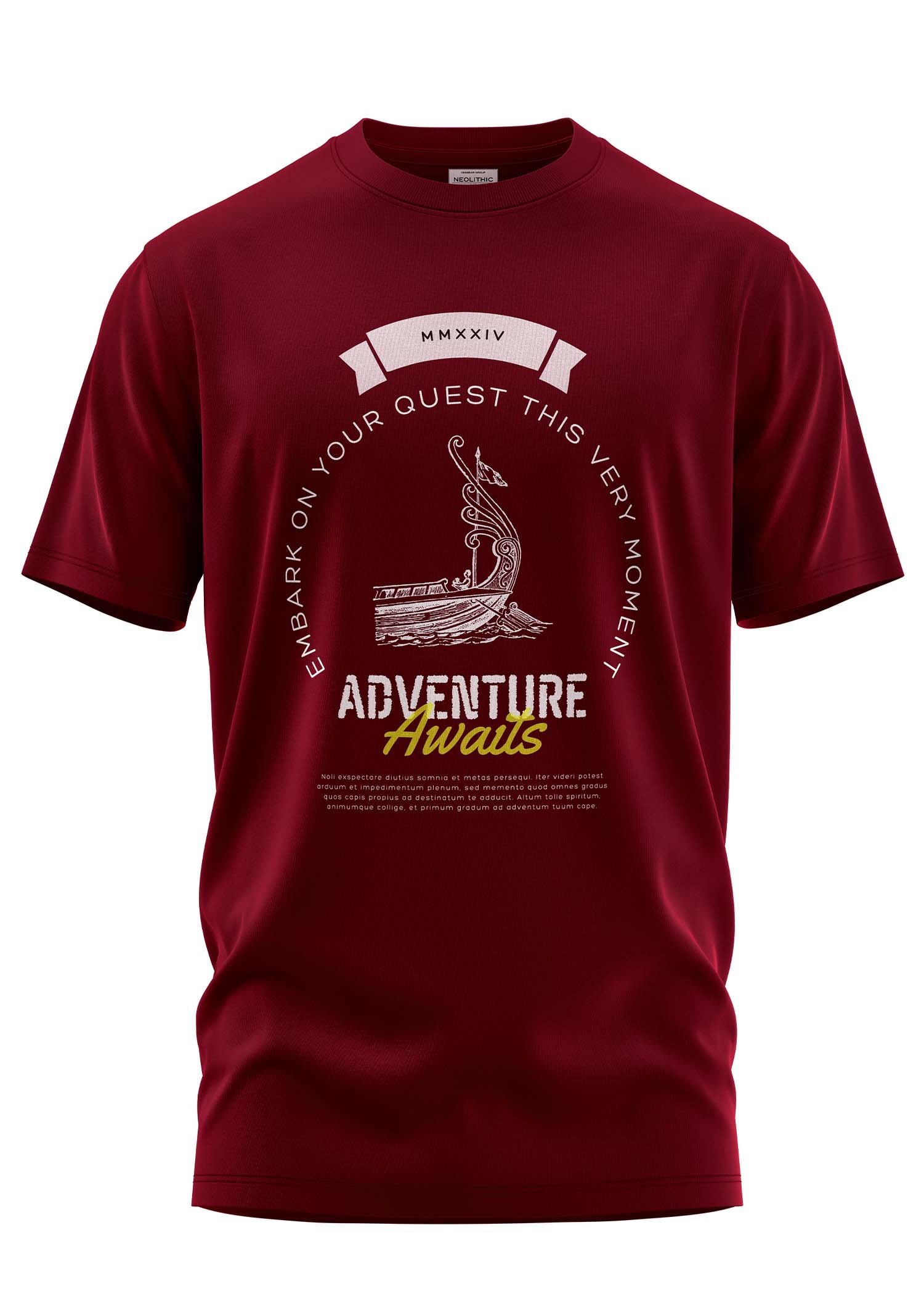 Embark On Your Quest Printed Regular Fit T Shirt