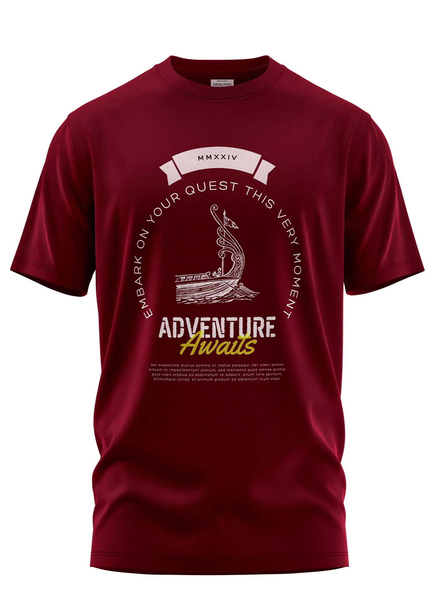 Embark On Your Quest Printed Regular Fit T Shirt