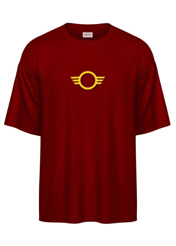 Know Thyself Oversized Maroon T-Shirt - Image 3