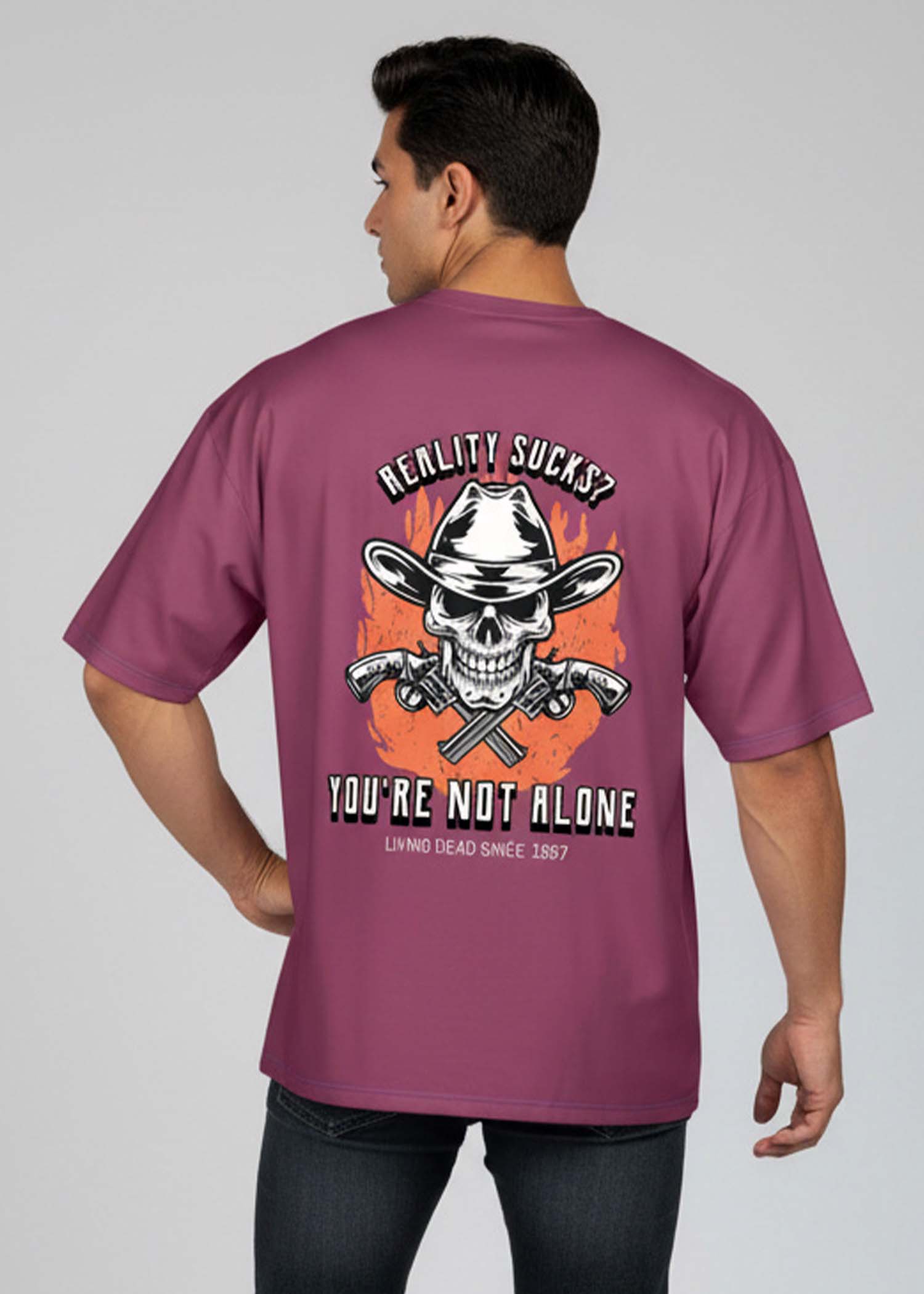 Outlaws Forever Printed Oversized T Shirt