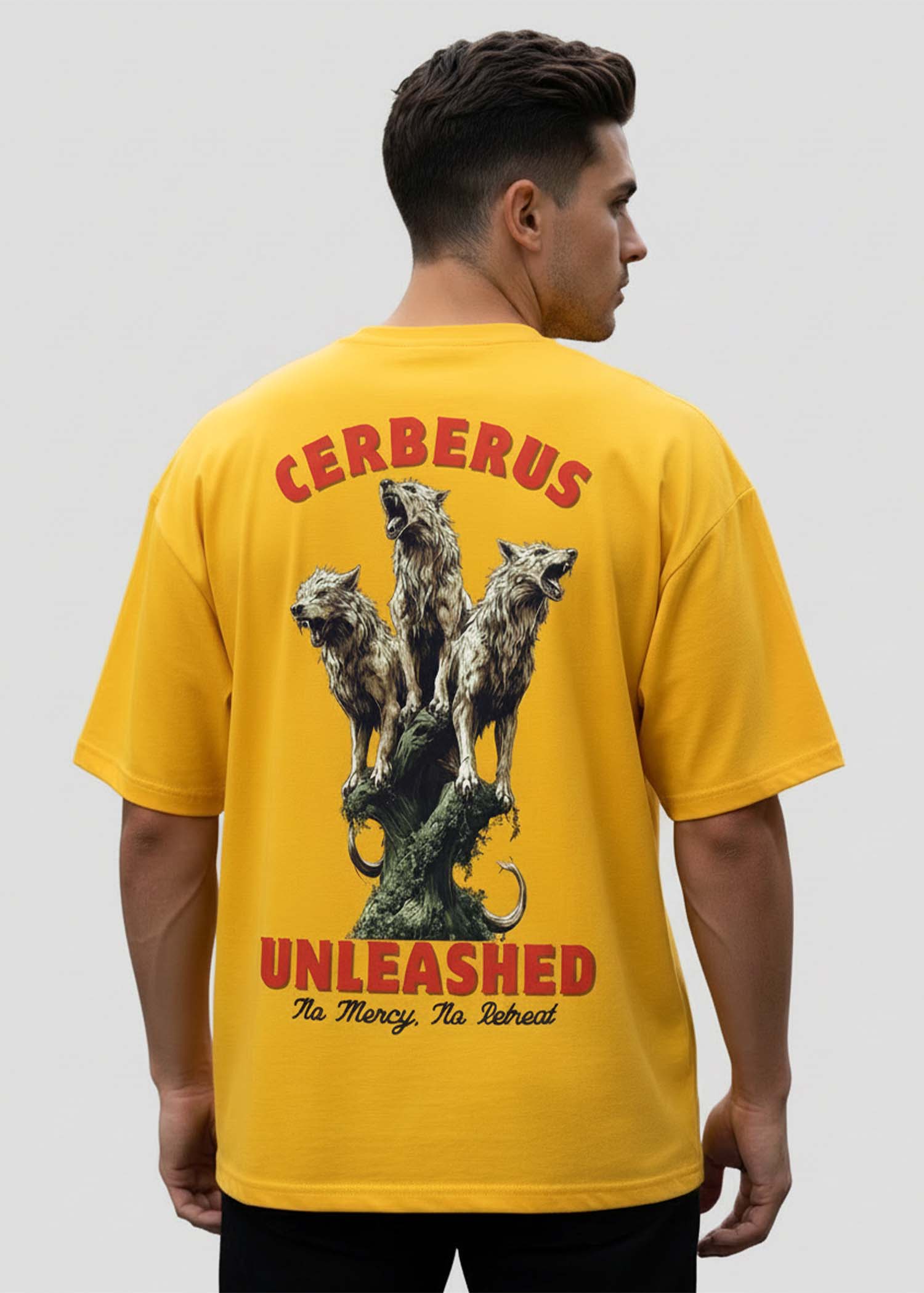 Cerberus Unleashed – Hound of Hades Oversized Tee