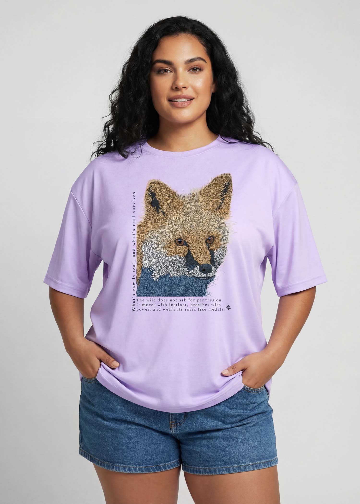 Instinct Unleashed – Fox Oversized Tee
