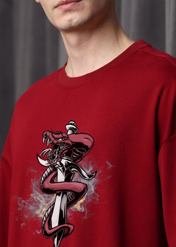 Fang & Flame Oversized T Shirt