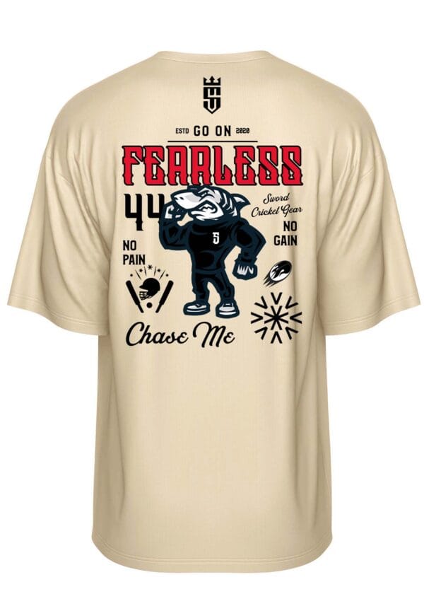Fearless Cricket Warrior – Sword Edition Oversized tee