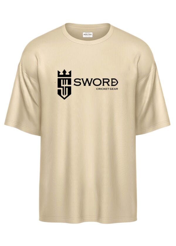 Fearless Cricket Warrior – Sword Edition Oversized tee - Image 2