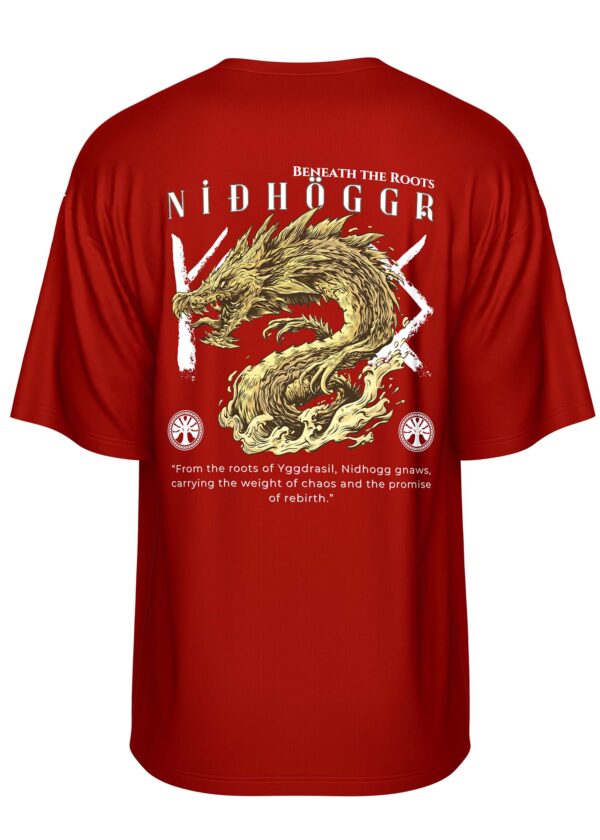 Norse Níðhöggr Oversized Tee - Image 3