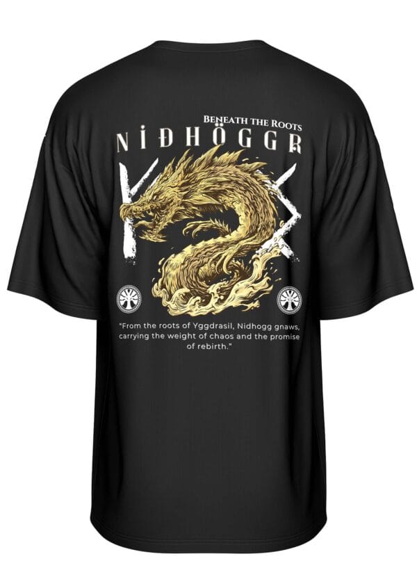 Norse Níðhöggr Oversized Tee - Image 5