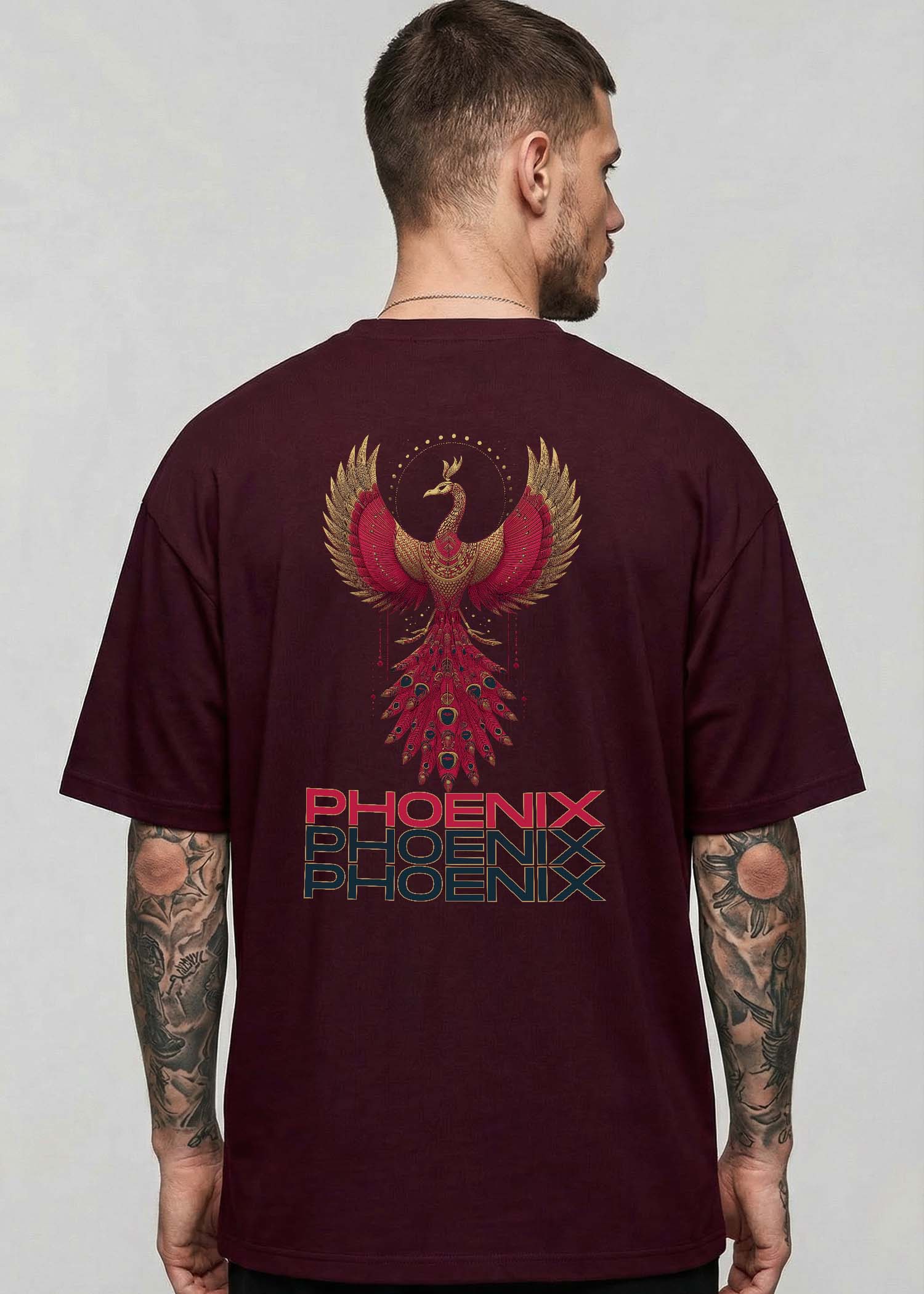 Egyptian Phoenix – Rise Beyond Time Oversized Tee