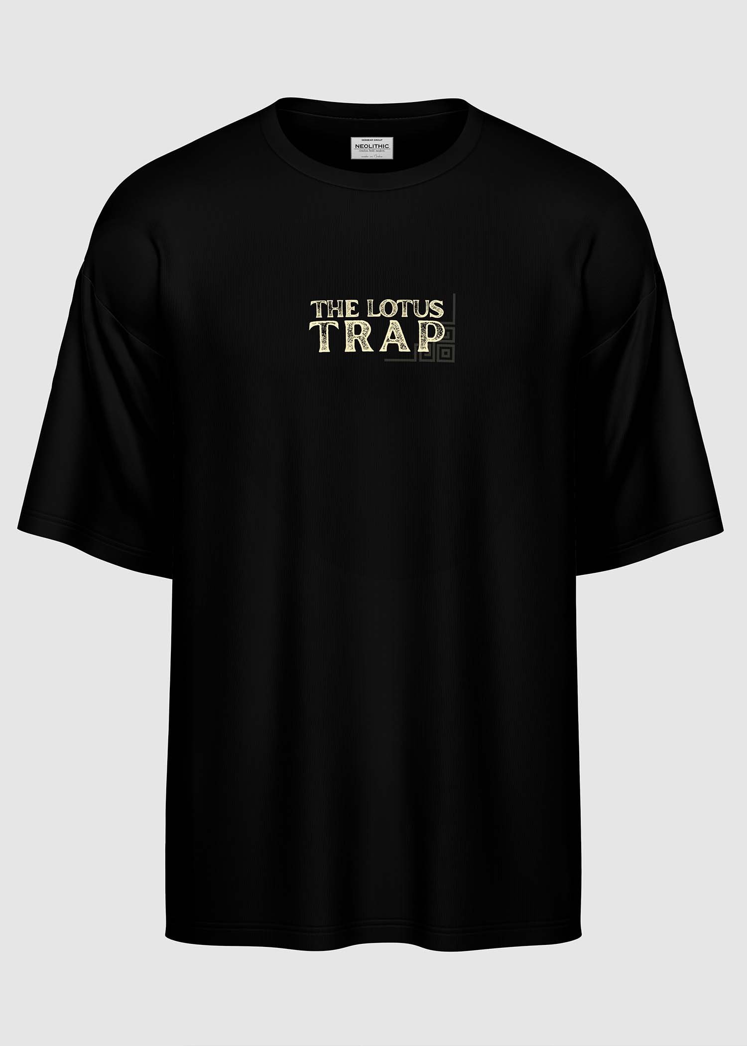 The Lotus Trap — Oversized Black Tee - Image 4